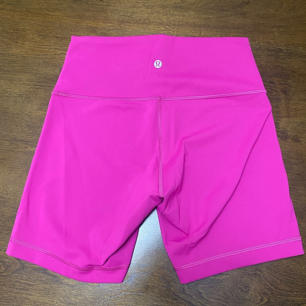 Lululemon pink biker shorts, size 8